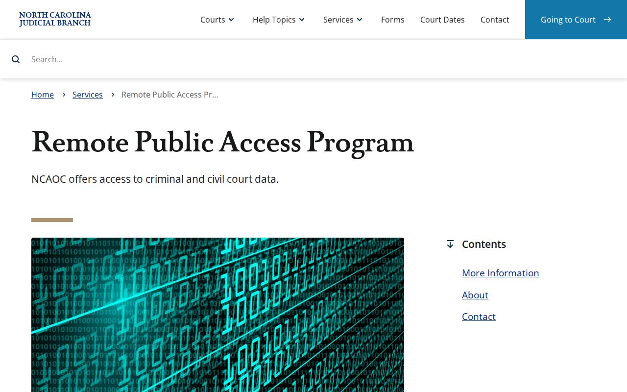 Carteret County civil court docket public remote access resource